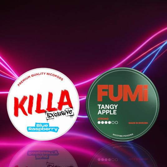 Killa Blue Raspberry vs Tangy Apple Nicotine Pouches
