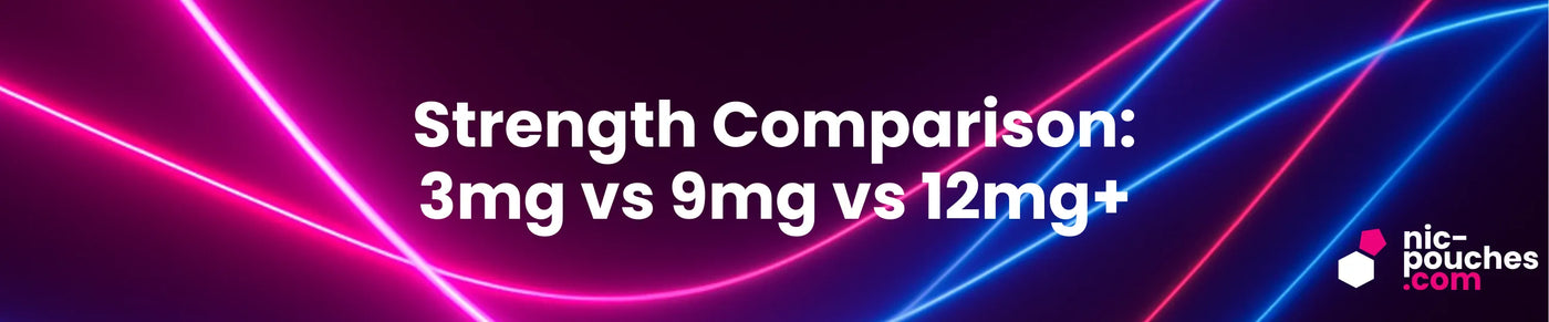 3mg vs 9mg vs 12mg+ Nicotine Strength Comparison - Blog Banner