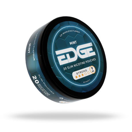 Container of Edge Mint nicotine pouches on a white background