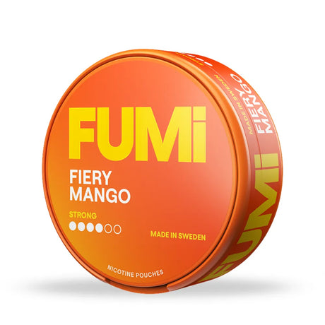 FUMi Fiery Mango Nicotine Pouches - Angled Image