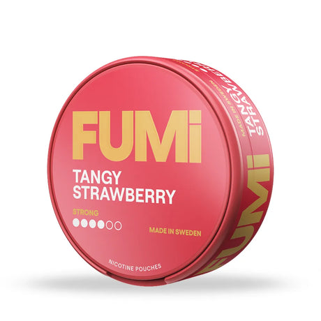 FUMi Tango Strawberry Nicotine Pouches - Angled Image
