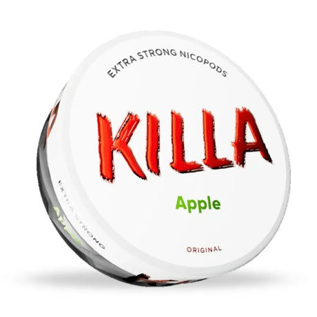 KILLA Extra Strong Nicopods packaging for Apple flavour on a white background