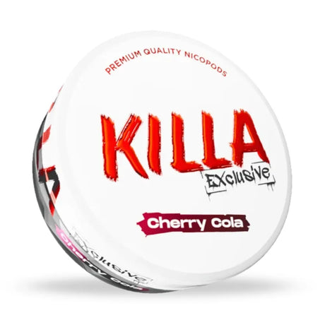Killa Exclusive Cherry Cola product packaging on a white background