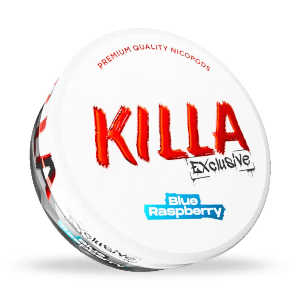 Killa Exclusive Blue Raspberry product packaging on a white background