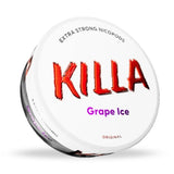 Killa Grape Ice nicotine pouch packaging on a white background