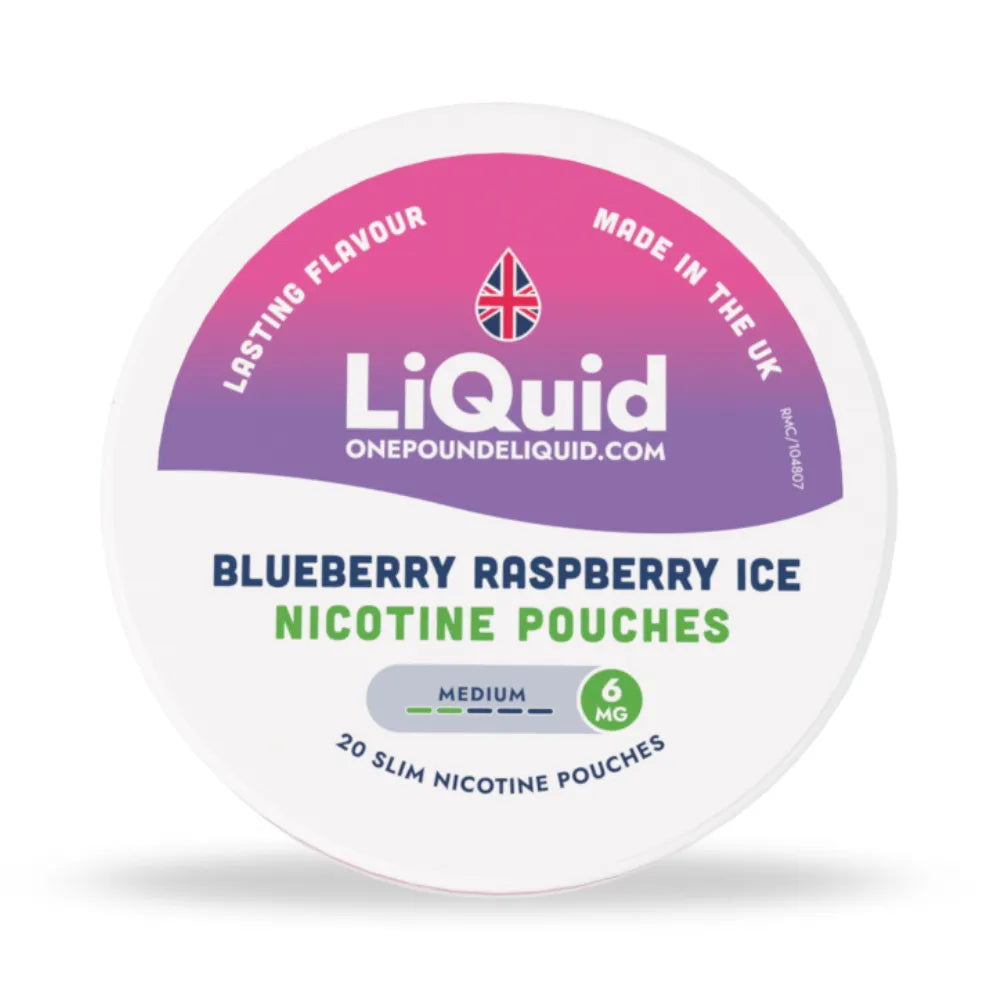 LiQuid Blueberry Raspberry Ice Nicotine Pouches - 6mg
