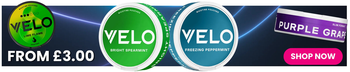 VELO Homepage Desktop Banner - From £3 Per Can