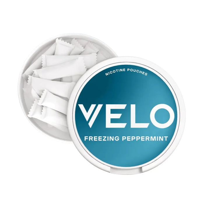 Velo Freezing Peppermint Nic Pouches - All White