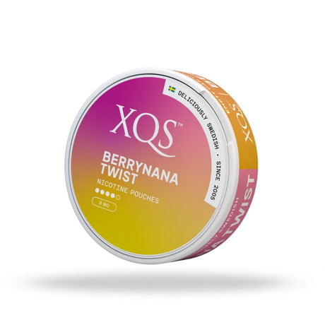 XQS Berrynana Twist Nicotine Pouches - Angled Image