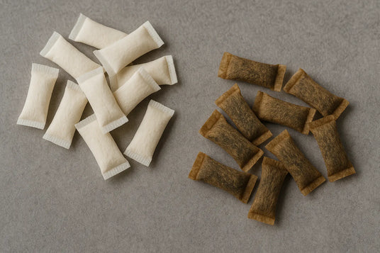 Nicotine Pouched and Snus on a plain background